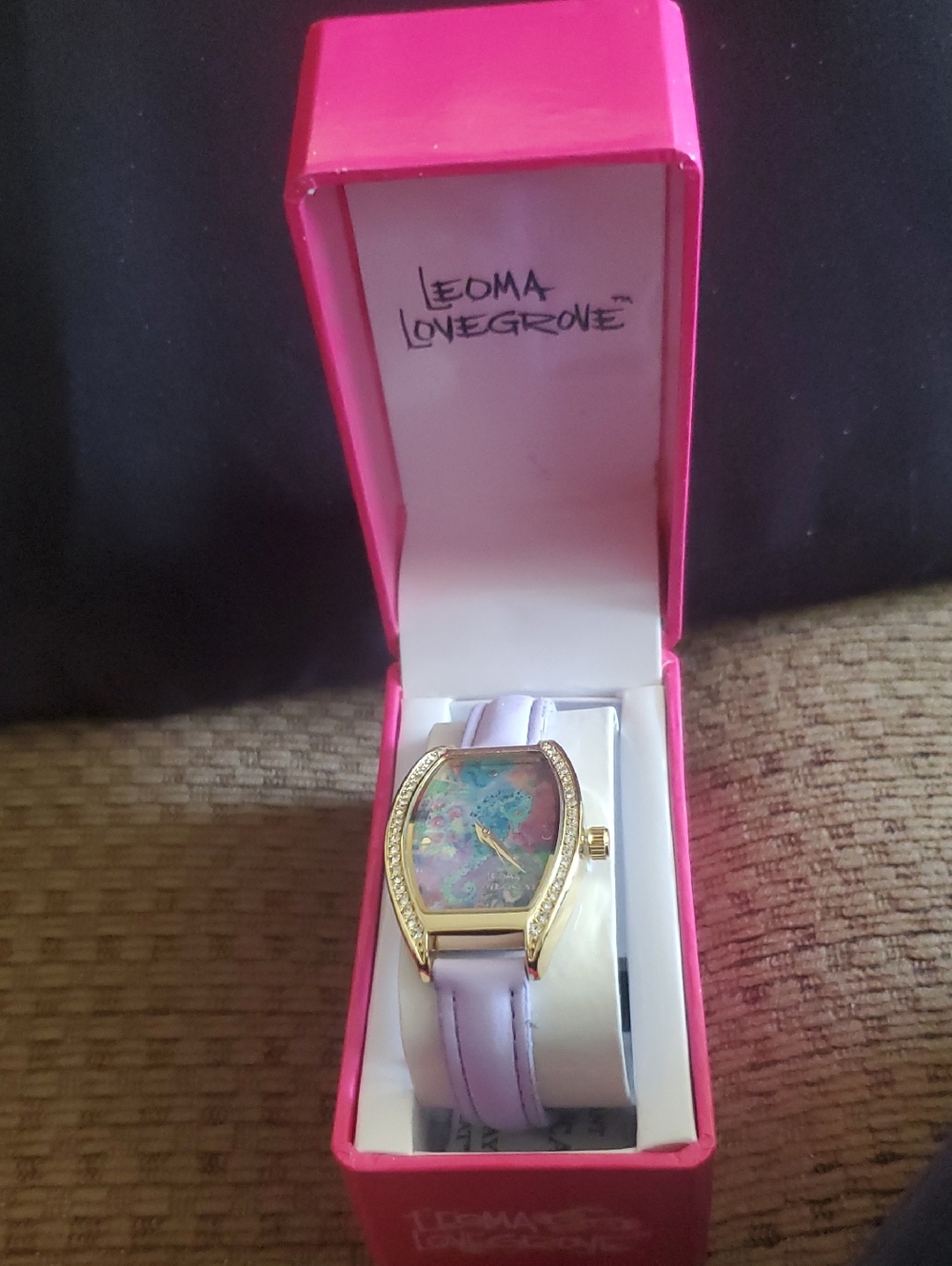 Leoma Lovegrove Lilac Strap Women's Gold-Tone Watch